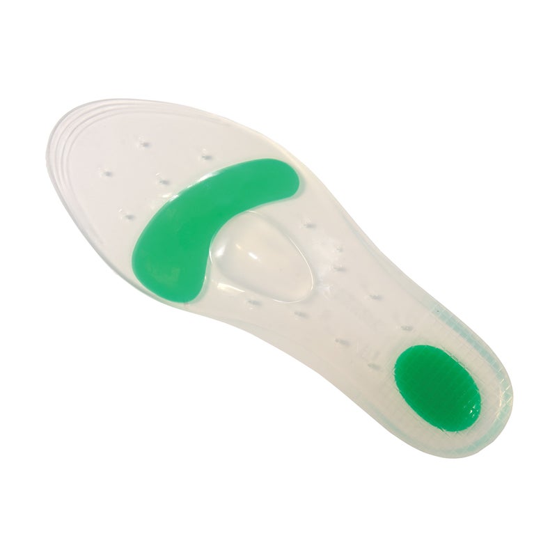 Steins Silicone Dual Density Comfort Shoe Gel Insoles for Extra Arch Support and Feet, Ankle, Knee and Hip Joint Relief, Men (Size 8 to 9) or Women (Size 9.5 to 10), Green - Image 4